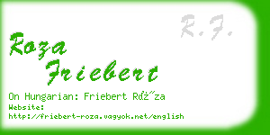 roza friebert business card